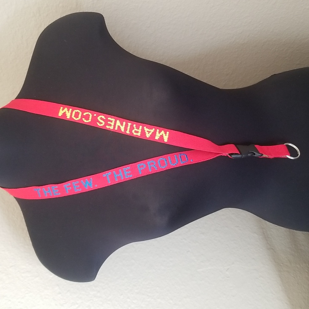 Marines Embroidered Few Proud Red Blue Lanyard